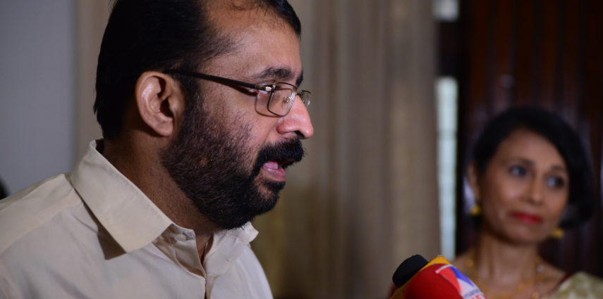 Kerala General Assembly Speaker facing the press after screening Gods in Shackles.